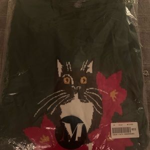 Brand new holiday or winter sweater for a cat lover or just for a festive flair.